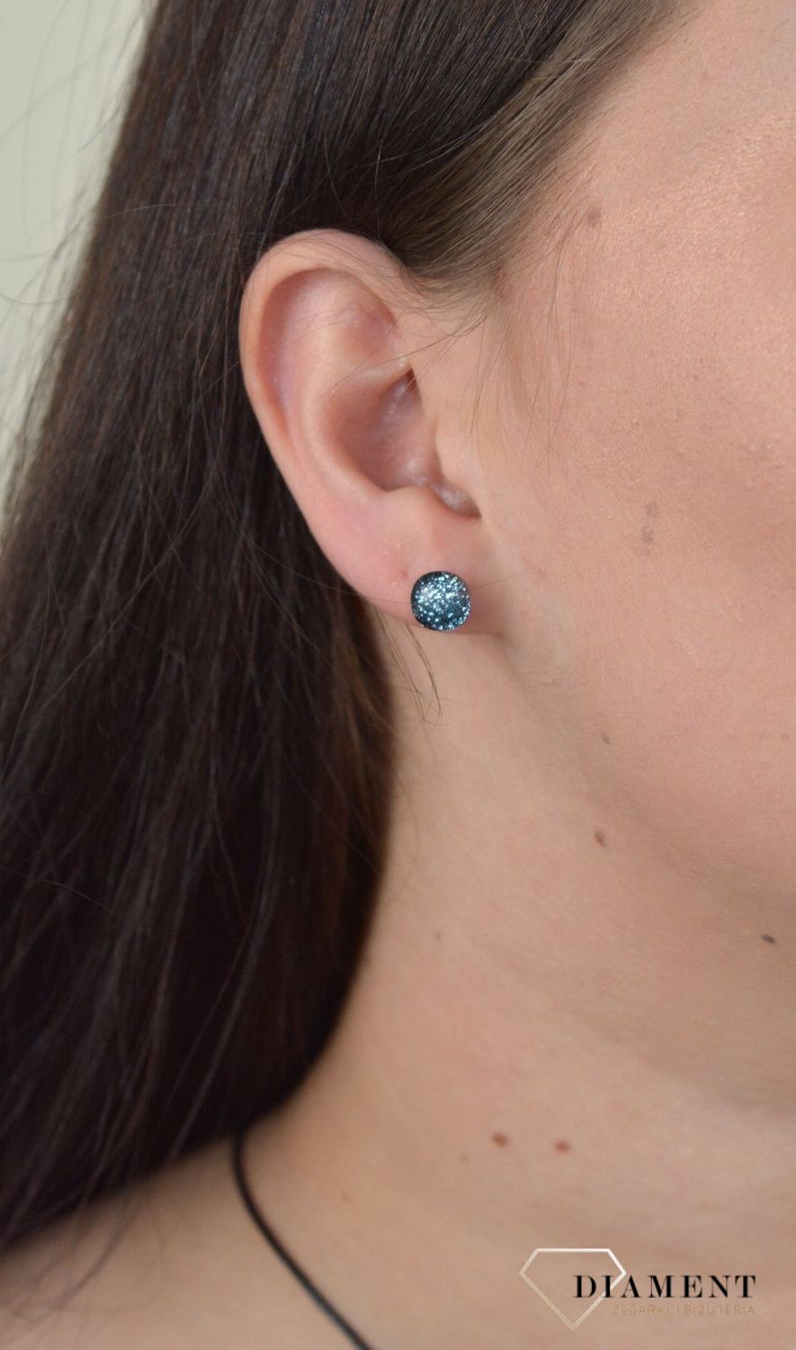 Srebrne kolczyki szkło weneckie 'Głęboki błękit' Murano 29.jpg